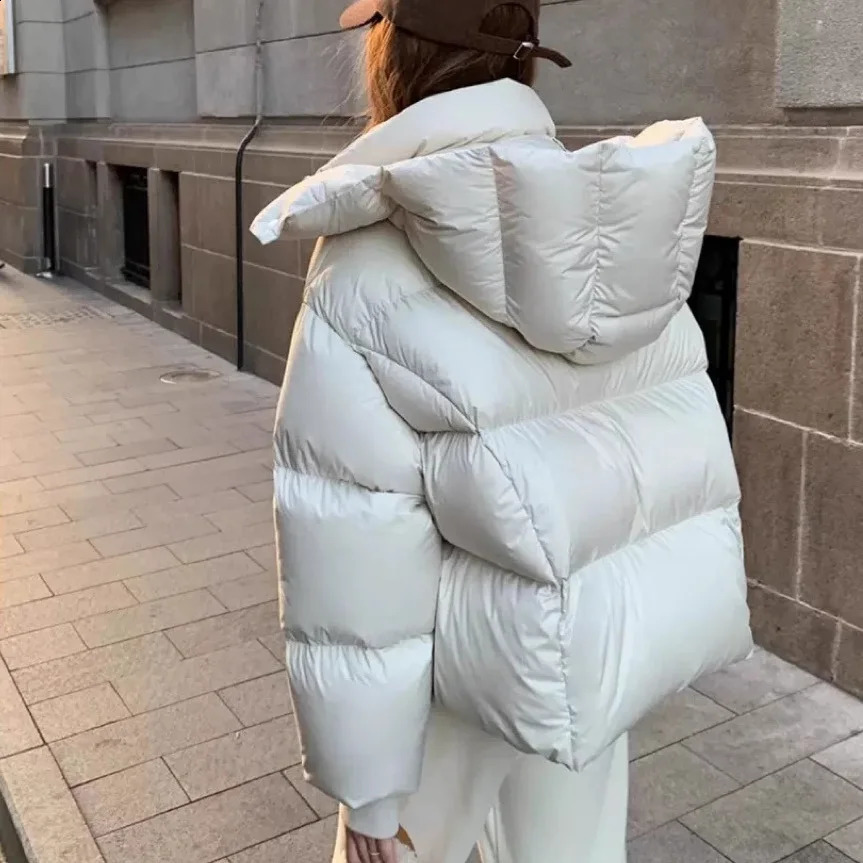 Autumn Winter Jacket Women Fashion Lightweight Hooded Down Cotton Overcoat Female Loose Casual Warm Parkas Outerwear 251022