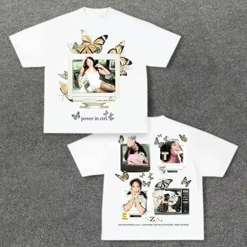 Sopula Fashion Sza Graphics Print Cotton TShirt Men Hip Hop Street Tshirts 100 Cotton American Unisex Tee Ins Y2k Hot SellXJ251023