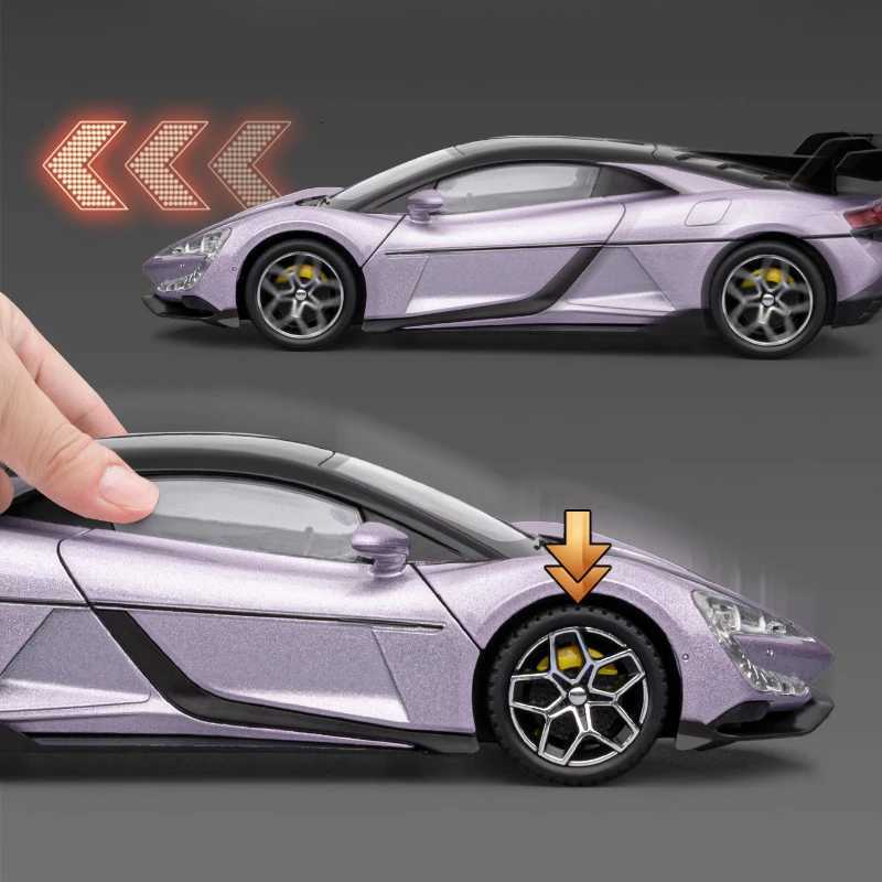 124 YangWang U9Look up at U9 Supercar Alloy Diecasts Toy Vehicles Metal Toy Car Model Sound And Light Collection Kids ToyT251023