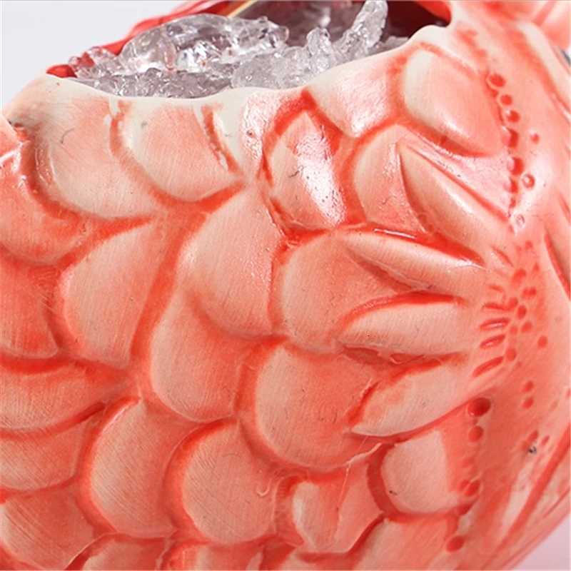 660ml Hawaii Tiki Mugs Cocktail Cup Beer Beverage Mug Wine Mug Ceramic Tiki MugsW251022