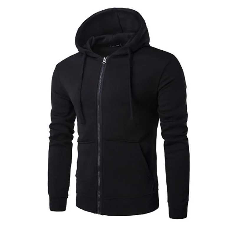Autumn Men Sweatshirts Long Sleeve Jacket Hoodie Zipper Closure Jacket Male Hoodies Sweatshirt Slim Fit Male ClothingT251023