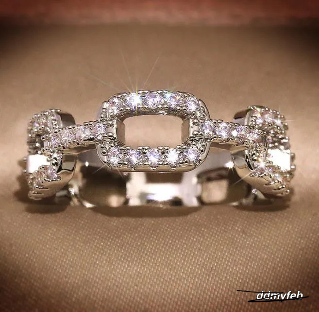 Sterling Sier CZ Ring Set - Elegant Cubic Zirconia Wedding Band For Women And Men Ddmyfeb