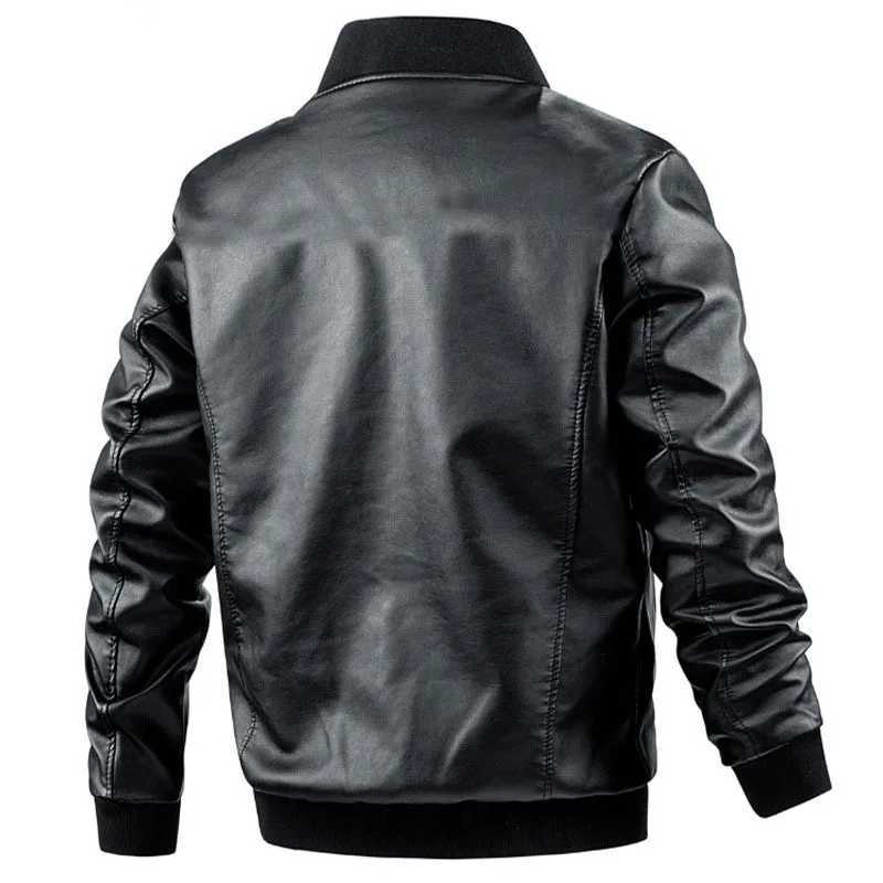 8XL Mens Motorcycle Leather Jacket Mens PU Leather Jacket Mens Autumn Jacket Korean Leather Jacket Mens Clothing Jacket Men W251023