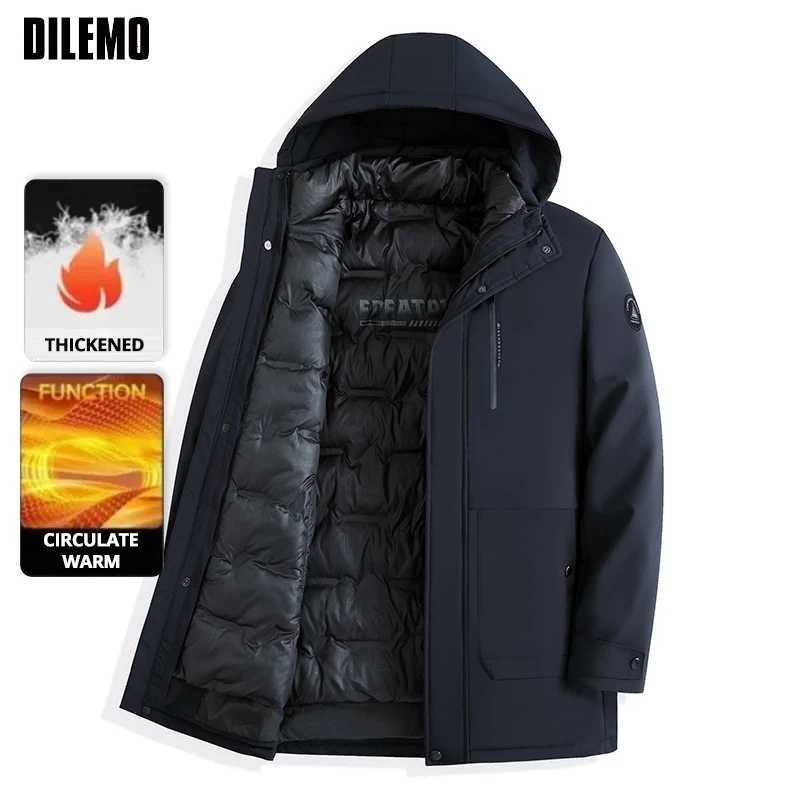 Top Grade Thicken Fashion Winter Casual Outerwear Warm Designer Hooded Parka Coat Mens Newest Jacket Windbreaker Mens Clothes W251023