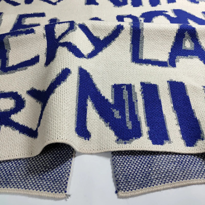 CHEERART Sweater Skirt Women Letter Print Knitted Korean Skirt Hgih Waist Long Winter Wrap Skirt Warm er Fashion 251020