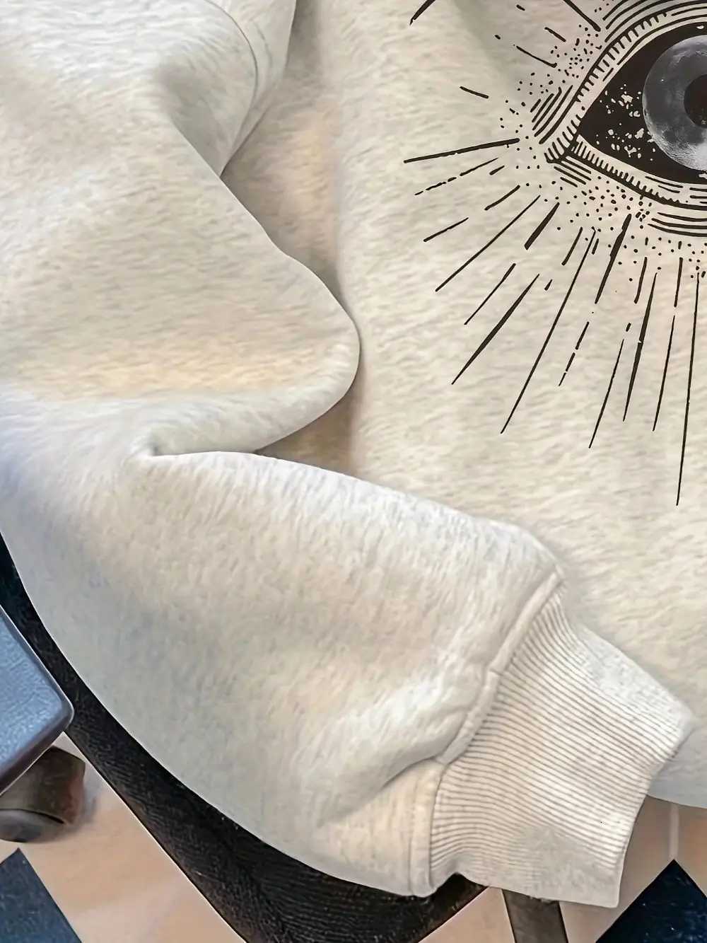 Mens Casual Trend Versatile Sweatshirts Eye Print Cordless Hooded Couple Top Cotton Top Long Sleeve TShirt Mens ClothingT251023