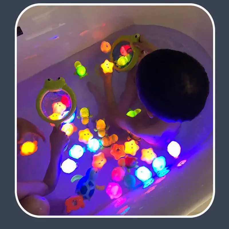 9pcs Floating Light Up Animal Bath Toy Safe PVC Material For Children 35 Years Old Perfect For Pools 195F J251023