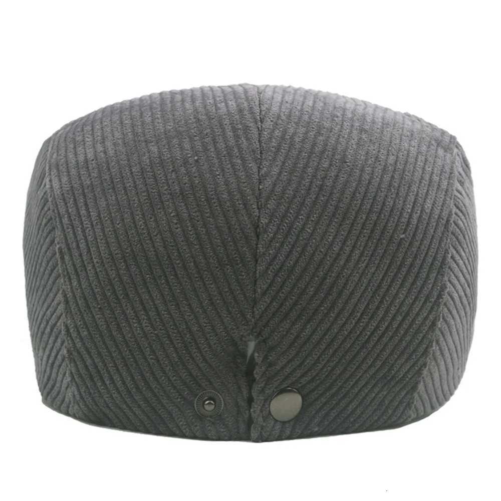 Drop Ship 2023 Autumn and Winter Corduroy Man Ivy Dad Casual Newsboy Hat Wen Big Size Beret 5660cmW251023