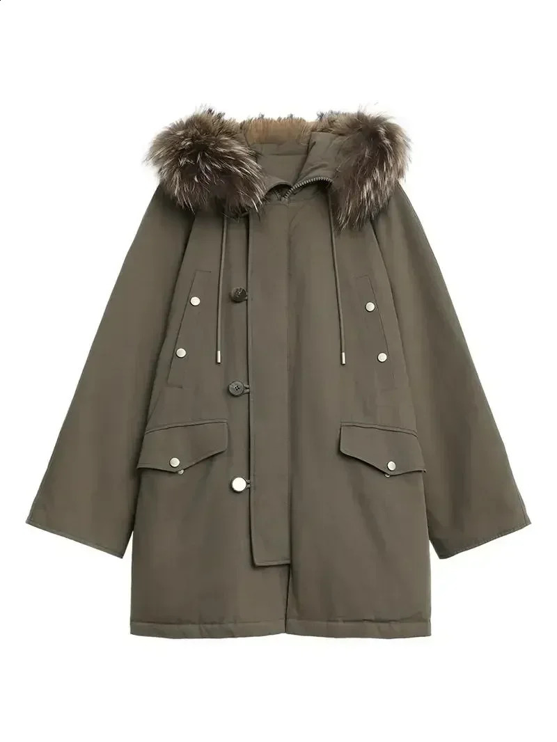 CHIC VEN Women Down Coats Loose Casual 90 White Duck Workwear Jacket Hooded Female Overcoat Autumn Winter 251013