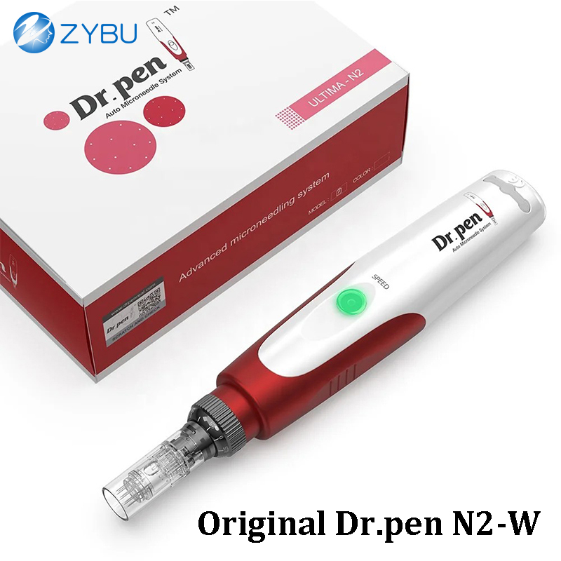 Dr Pen Ultima N2 with 2 Pcs 12Pins Needle Cartridges Electric Derma Pen Micro Needles Roller Dermapen Nano Tattoo MTS Machine Face Skin Care Mesothera