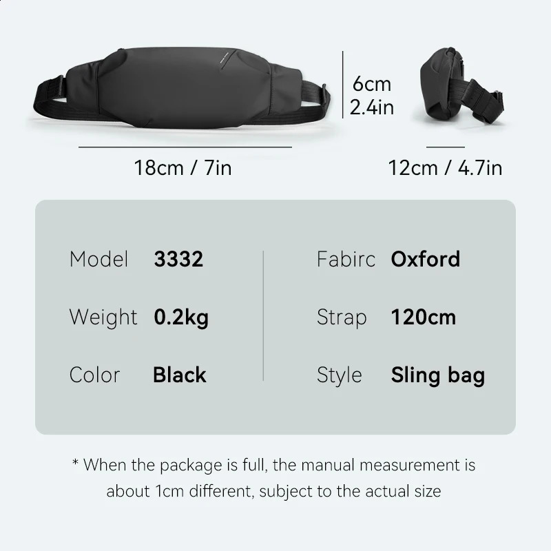 MARK RYDEN Minimalist Sling Bag Men Mini Light Fanny Bag Small Waist Bag251023