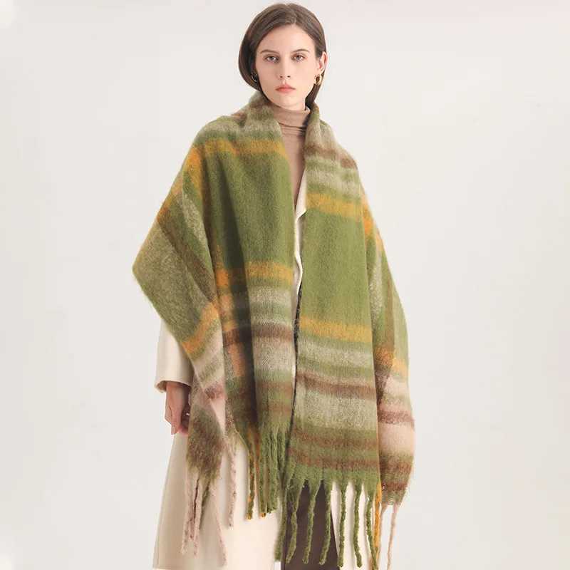 Korean Winter Imitation Cashmere Scarf Student Neck Thick Warm Shawl Men Women Popular Tassel Scarves Bufanda Blanket Thickening J251113