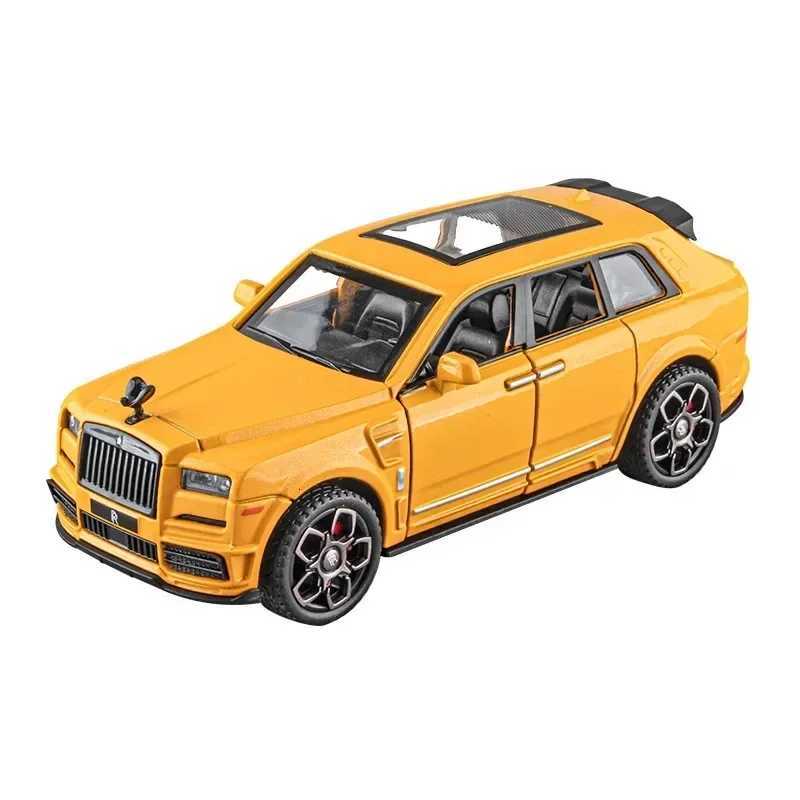 136 RollsRoyce Cullinan car model diecast throwback car toy car open door lights and sounds boys toys children adult giftT251023