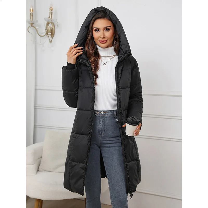 Women Long Coat Autumn Winter Parkas Female Thick Down Cotton Femme Casual Short Warm Outerwear Ladies Top 251021