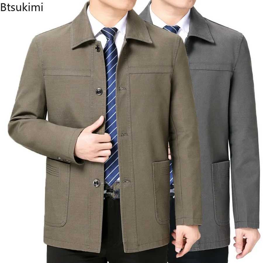 High Quality Mens Cotton Jacket Spring Autumn Business Casual Coats Single Breasted Fashion Classic Men Outerwear Plus Size 8XL W251023