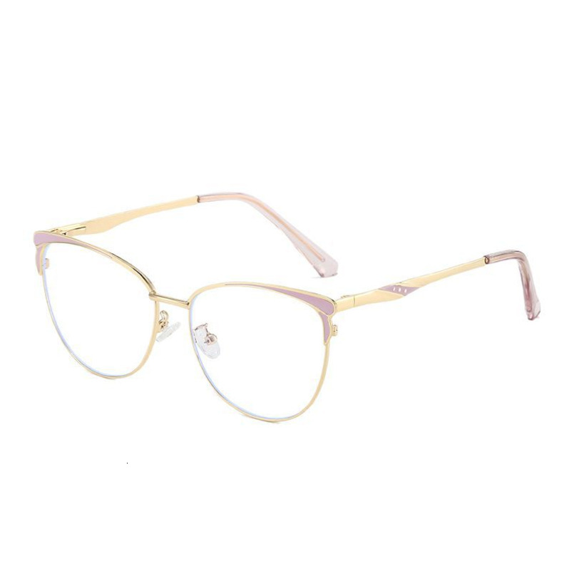 New Blue Light Blocking Versatile Cat Eye Frame Fashion Ins Personality Trendy Women's Special No Makeup Glasses