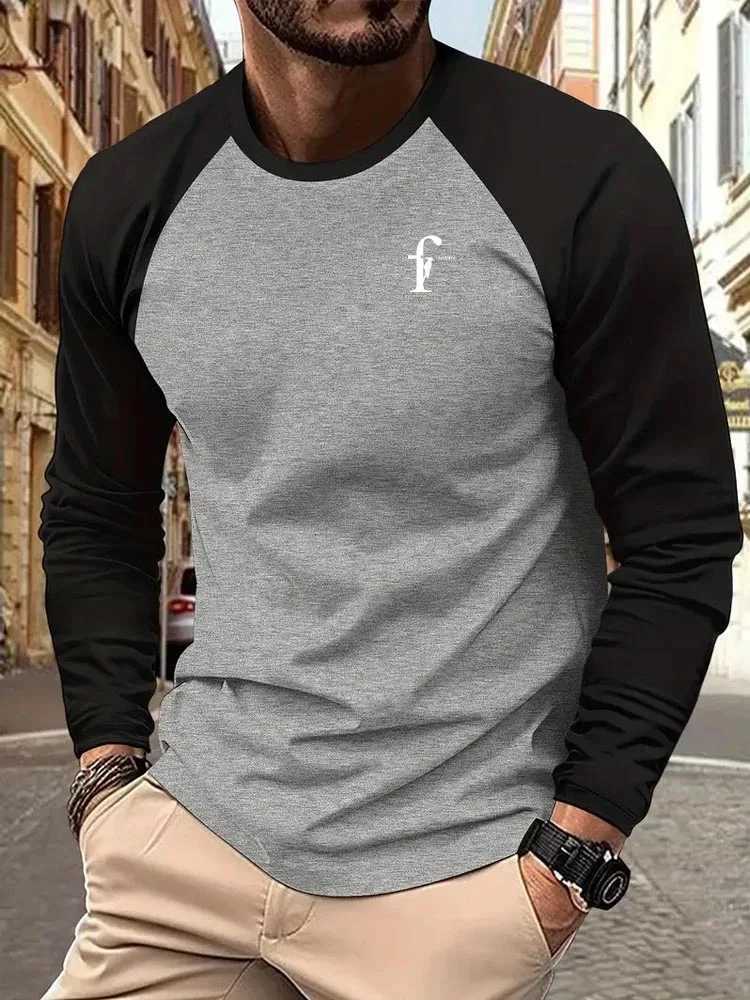 Mens Tshirt Pullover Sweatshirt Tee Top Long Sleeve Crew Neck Spring Fall Fashion Basic Fashion Vacation Street Going outXJ251023