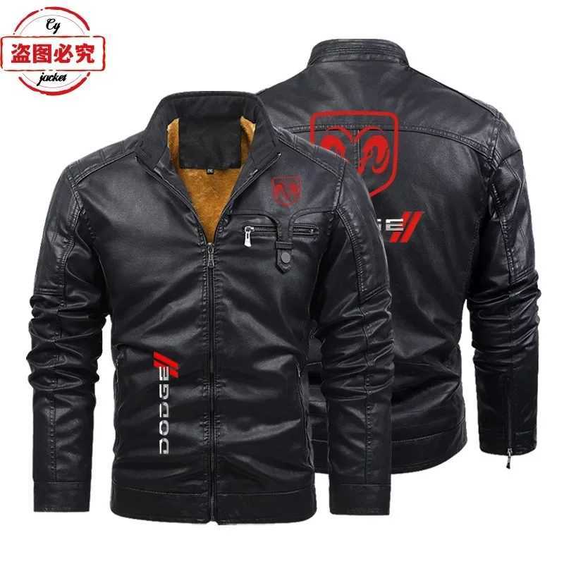 Car Printed Retro Washed PU Leather Jacket Solid Color Jacket Windproof and Warm Mens Car Jacket Team Racing Suit W251023