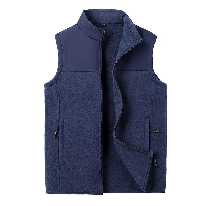 Mens Vests Casual Winter Fleece Warm Waistcoats Fashion Thermal Sleeveless Jackets Windbreaker Clothing 251023