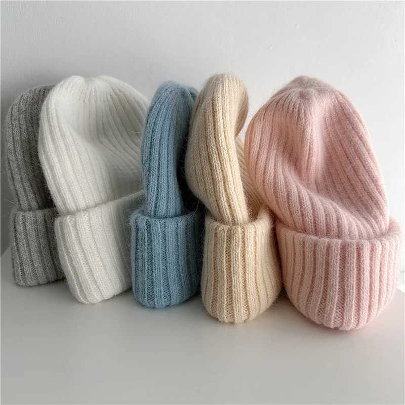 Winter De Brimss Casual Hat Warm Rabbit Fur Knit Hat wens doublayer Thick Wool Hat Casual Hat Toe Cold Hat 4m868W251023