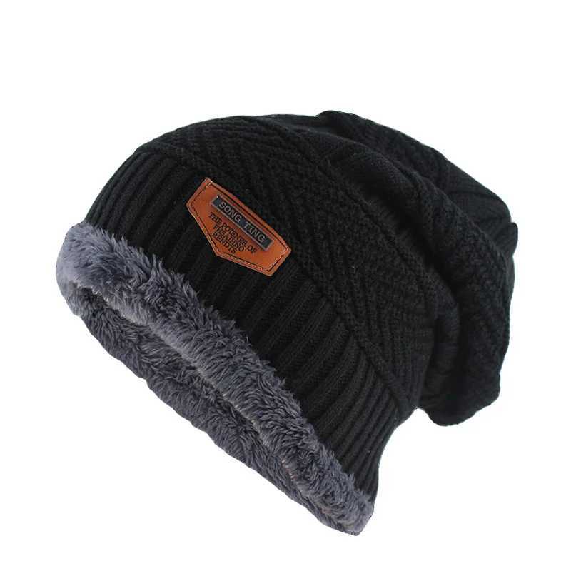 New Winter Warm Beanies Sklies Fashion Adt Men tter Wool Hat Cotton Top Wen Knitted Bone Soft Ma Bonnet Unisex HatsW251023