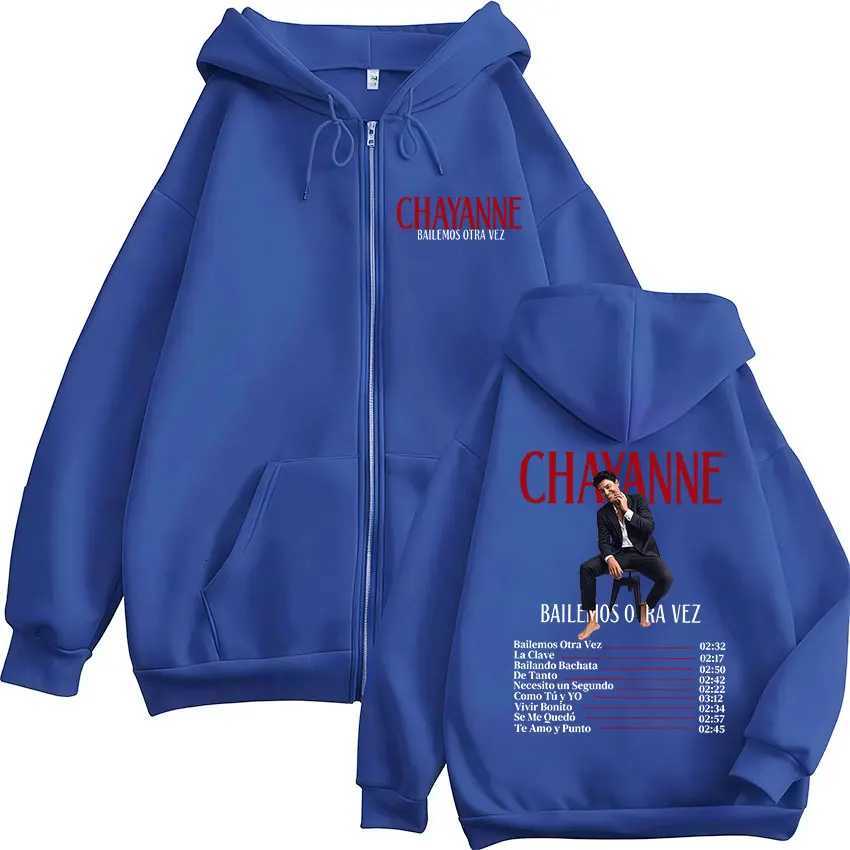 Rapper Chayanne Bailemos Otra Vez 2025 Album Zip Up Hoody Mens Fashion Oversized Jacket Sweatshirt Hip Hop Gothic Zipper HoodiesT251023