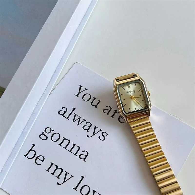 Brand Women Watch Stainless Steel Adjustable Strap Gold Quartz Watch Rectangular Dial Luxury Women Wristwatch DropshippingL251023