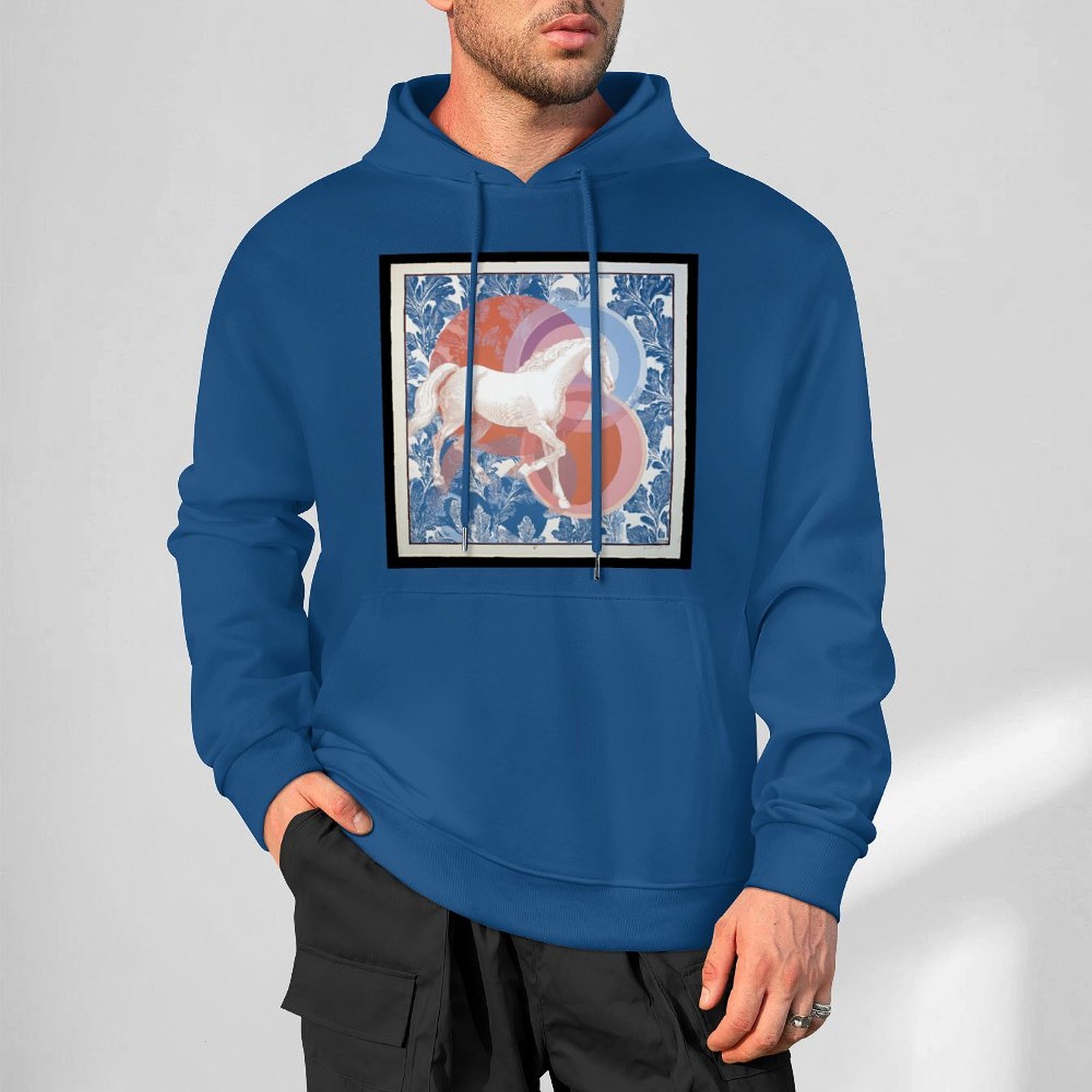H Designer Fall Winter Hoodie Luxury Horse Print Design Unisex Long Sleeve Streetwear Hip Hop Oversized Fit Hoodie Men's Fashion Apparel H30