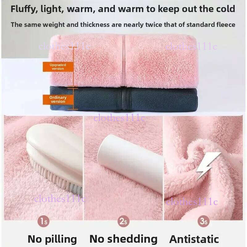 Thickened Coral Jacket Women's Autumn Winter High Collar Cardigan Fleece Lined Double Sided Veet Sweatshirt For Women