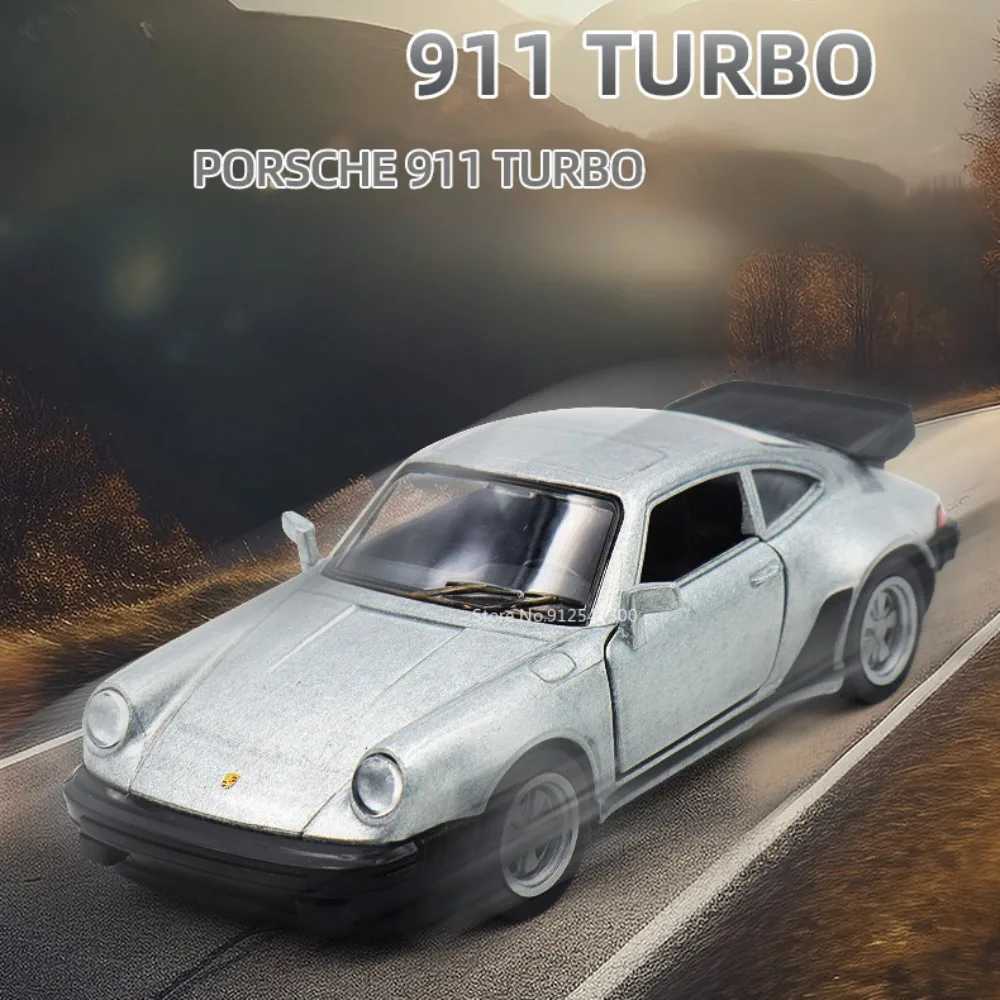 136 Scale Porsche 911 Turbo Toy Car Model Alloy Diecast Retro Racing with Pull Back Scale Model Car Toy for Boy Gift CollectionT251023