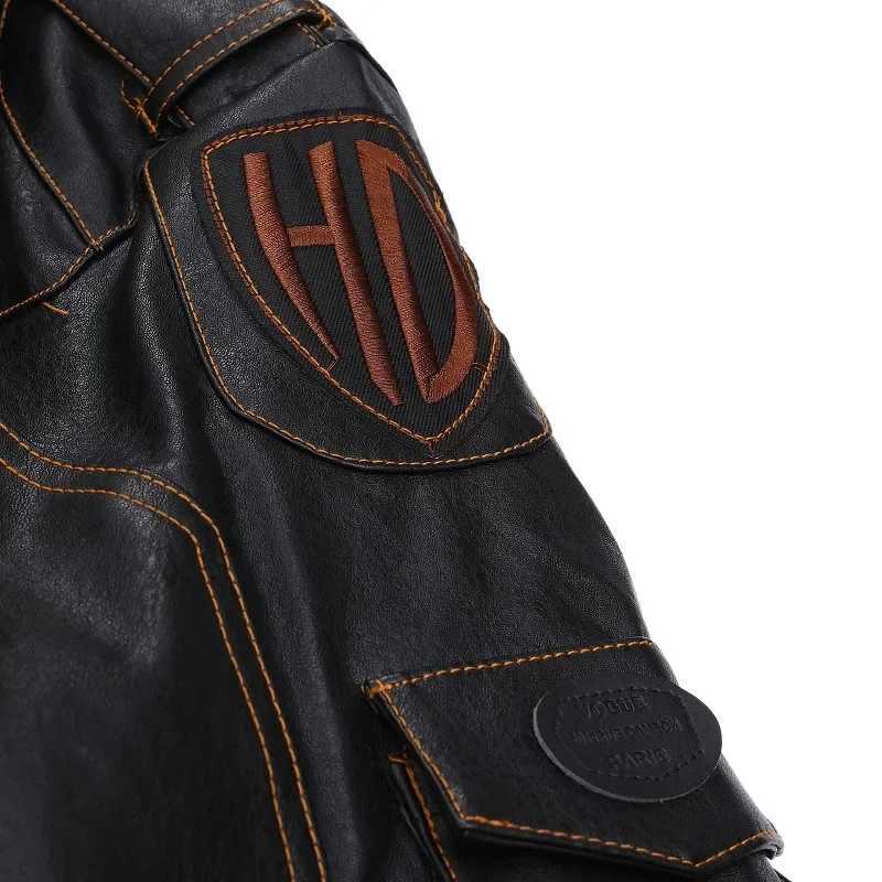 Vintage Ghost Rider Motorcycle Multizip Jacket Lapel Pu Parka Plus Size Fat Singer Show Leather Man W251023