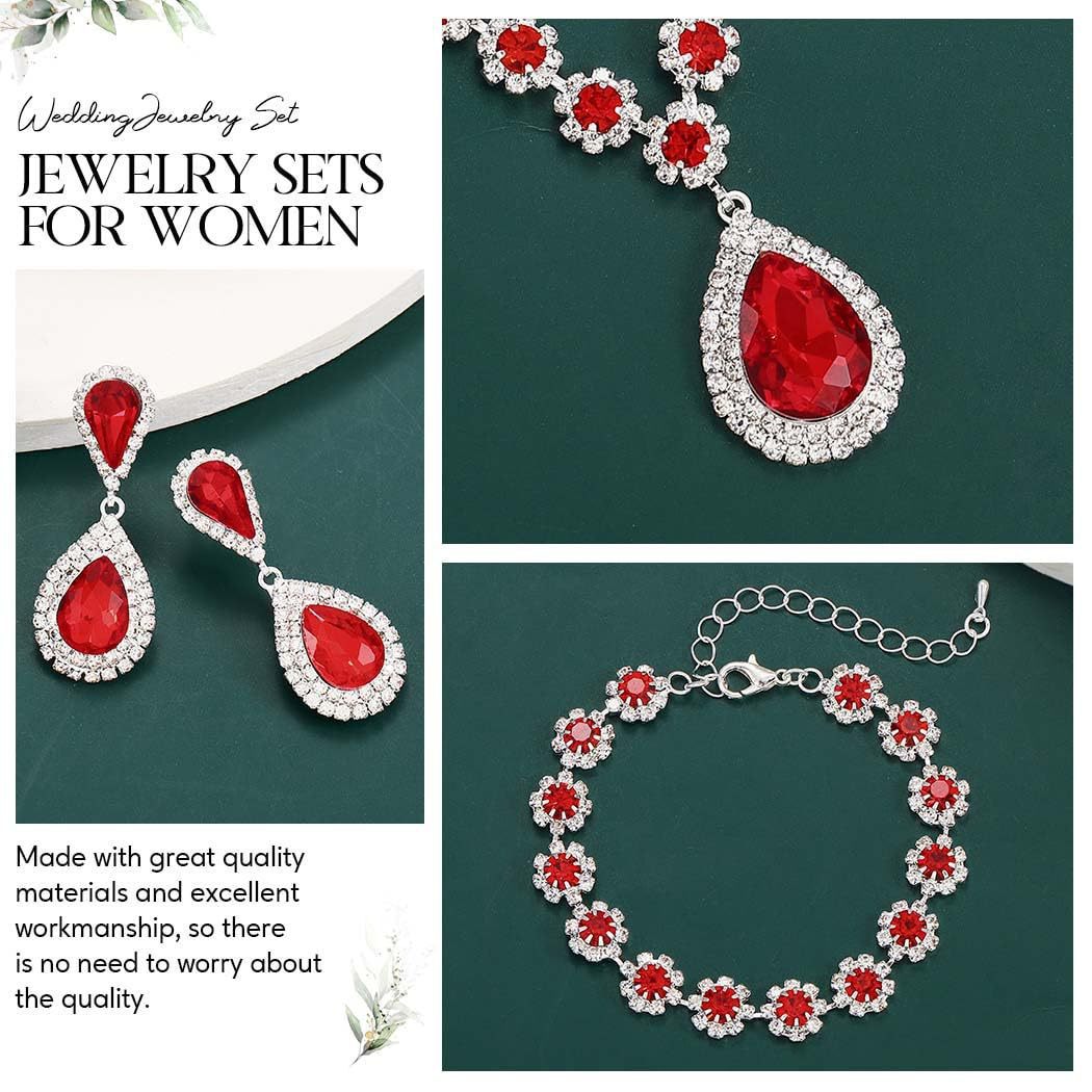 Designer Necklace For Women's Earrings Titanium Steel Colorless Necklace Bracelet Earrings 3PCS Collection Personality Simple Style Luxury Jewelr