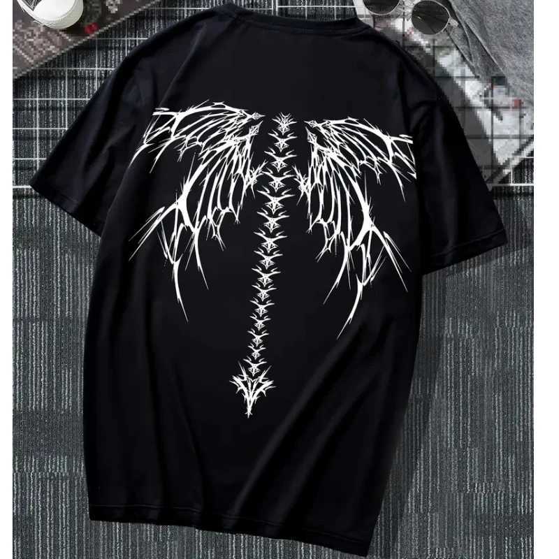 Mens Spine Wing Printed Round Neck TShirt Summer Outdoor Sports Short Sleeve Casual Fashion TShirt Casual Fashion VersatileXJ251023