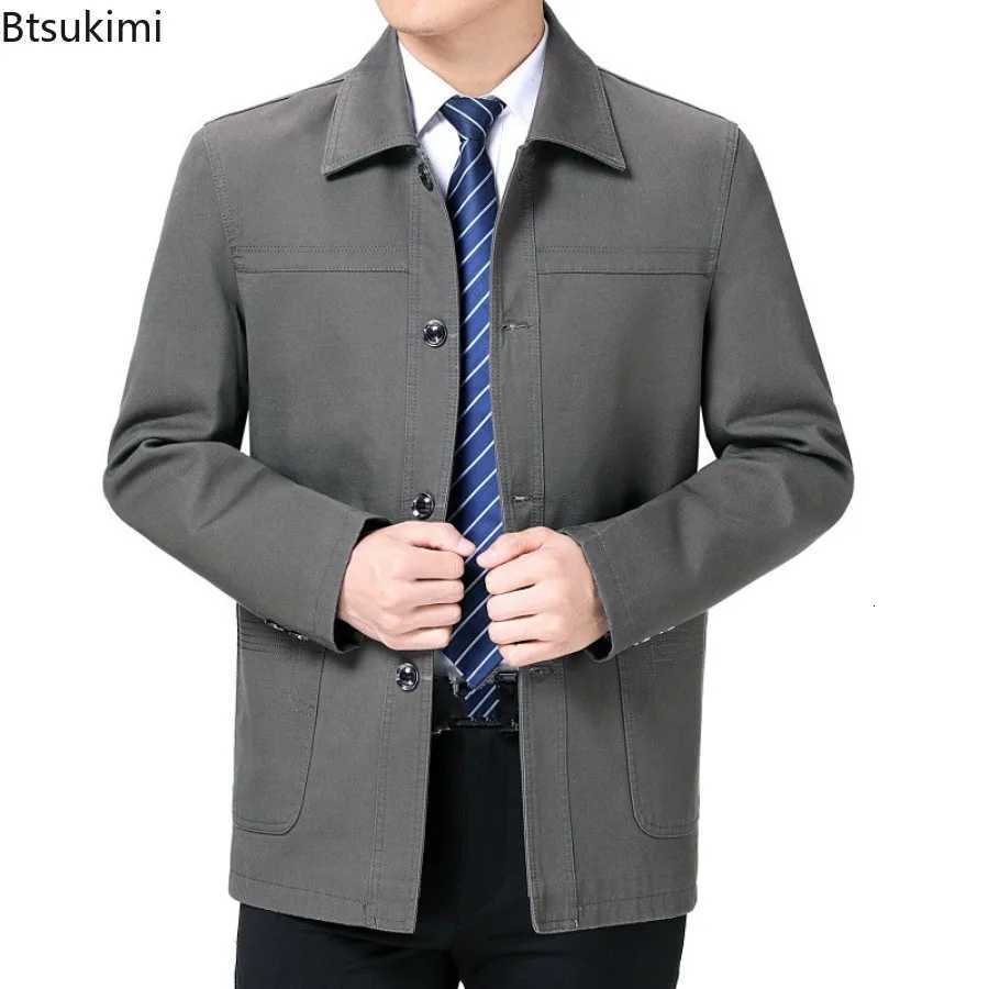 High Quality Mens Cotton Jacket Spring Autumn Business Casual Coats Single Breasted Fashion Classic Men Outerwear Plus Size 8XL W251023
