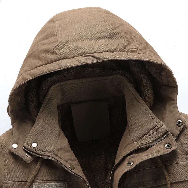 Mens Casual Cottonpadded Jacket Warm Waterproof Crisp Highquality Fabric Comfortable Skin Breathable Wear Resistant Coats 251015