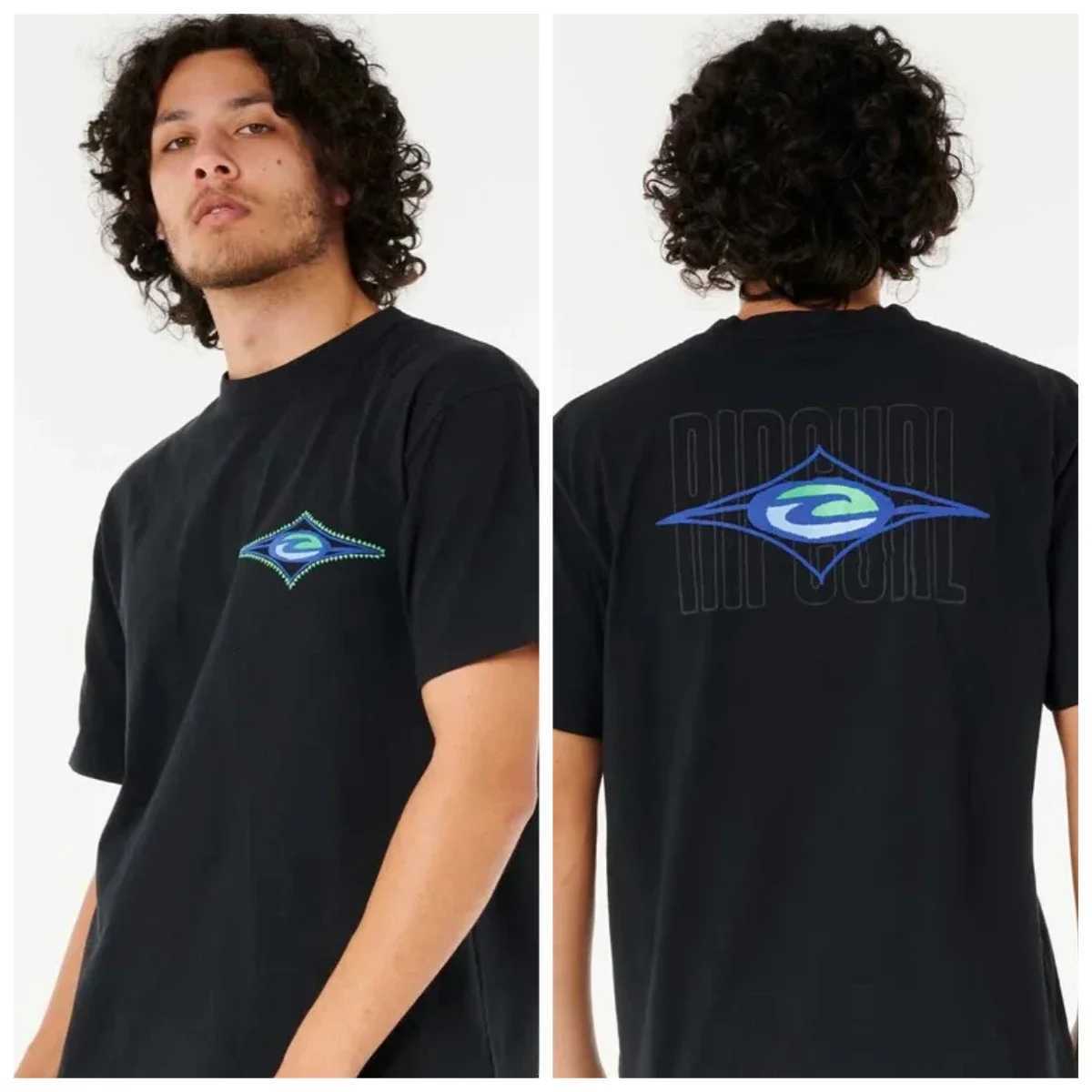 Summer printed Tshirt for men new RIPCURL outdoor sports surfing shortsleeved fitness shortsleeved topXJ251023
