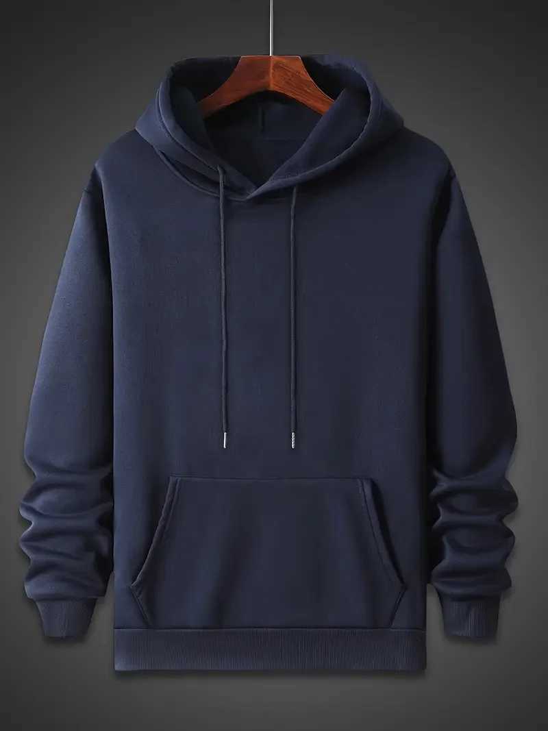 Mens autumn and winter casual fashion loose hooded sweatshirt with space planet pattern printed long sleeved warm pulloverT251023