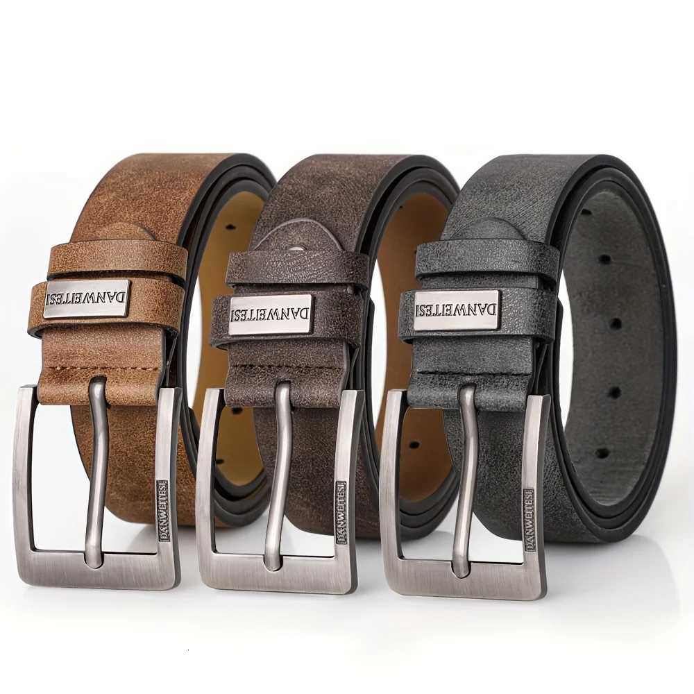 New Mens HighQuality PU Leather Belt Metal Pin Buckle Belt Leisure Business Waistband Fashionable Male Accessory Designer BeltXJ251023