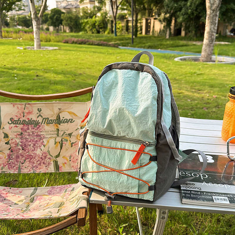 Sports Backpack Korean Style Canvas Bag Outdoor Backpack Mini Backpack Versatile College Student Backpack Casual Travel Bag W251023