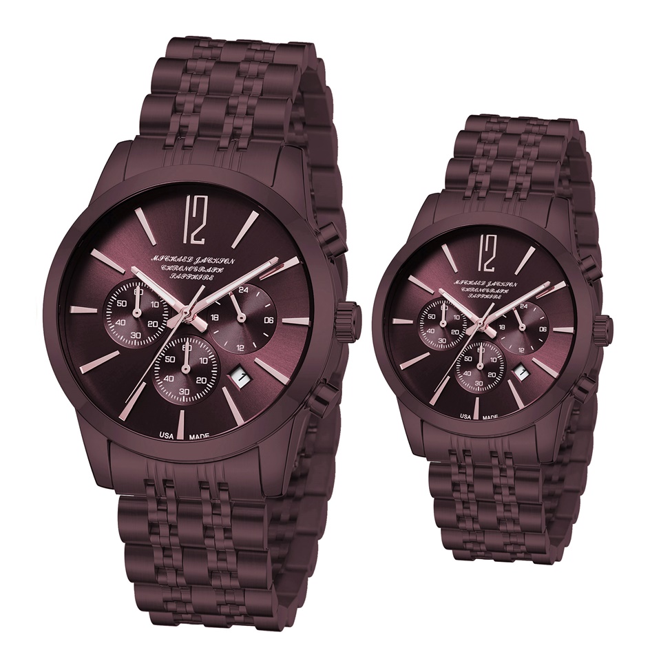 MJ Watches for Lovers Luxury Stainless Steel Dress Watch Easy to Read Big Face Chronograph Casual Analog Roman Numerals Reloj para Hombre