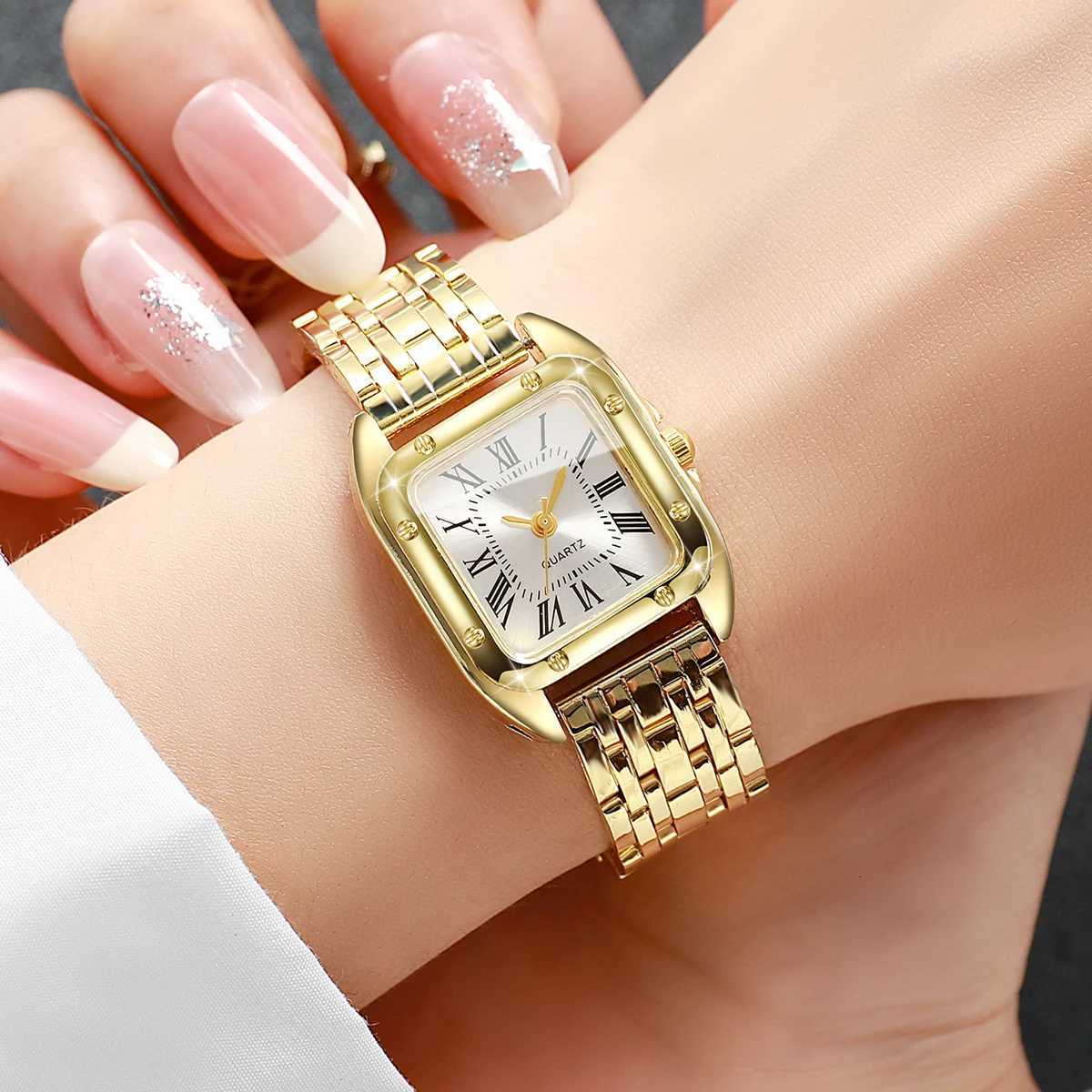 Fashion Roma Dial Women Quartz Watch Ladies Square Wristwatch Reloj Mujer Girls Clock Gift Without BoxL251023