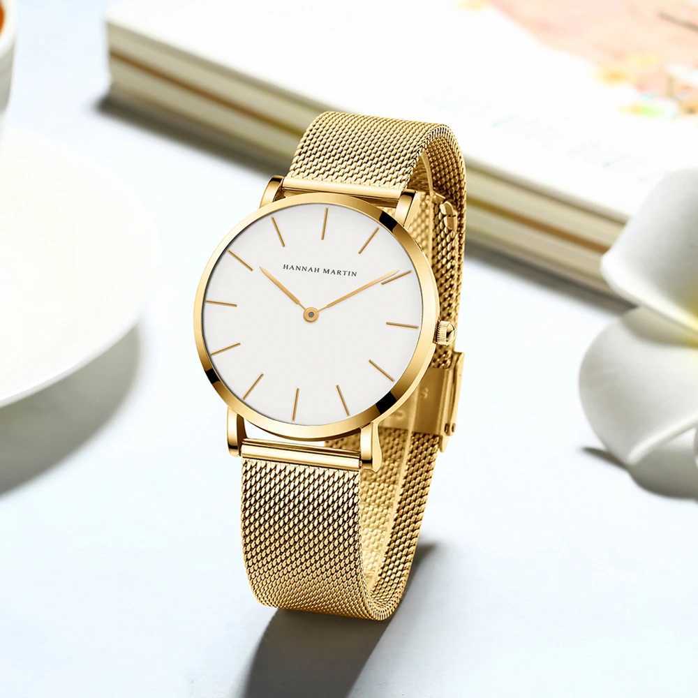 2023 New Women Bracelet Watch 1 Set Japan Quartz Movement Simple Rose Gold Stainless Steel Mesh Student Watches Relogio FemininoL251023