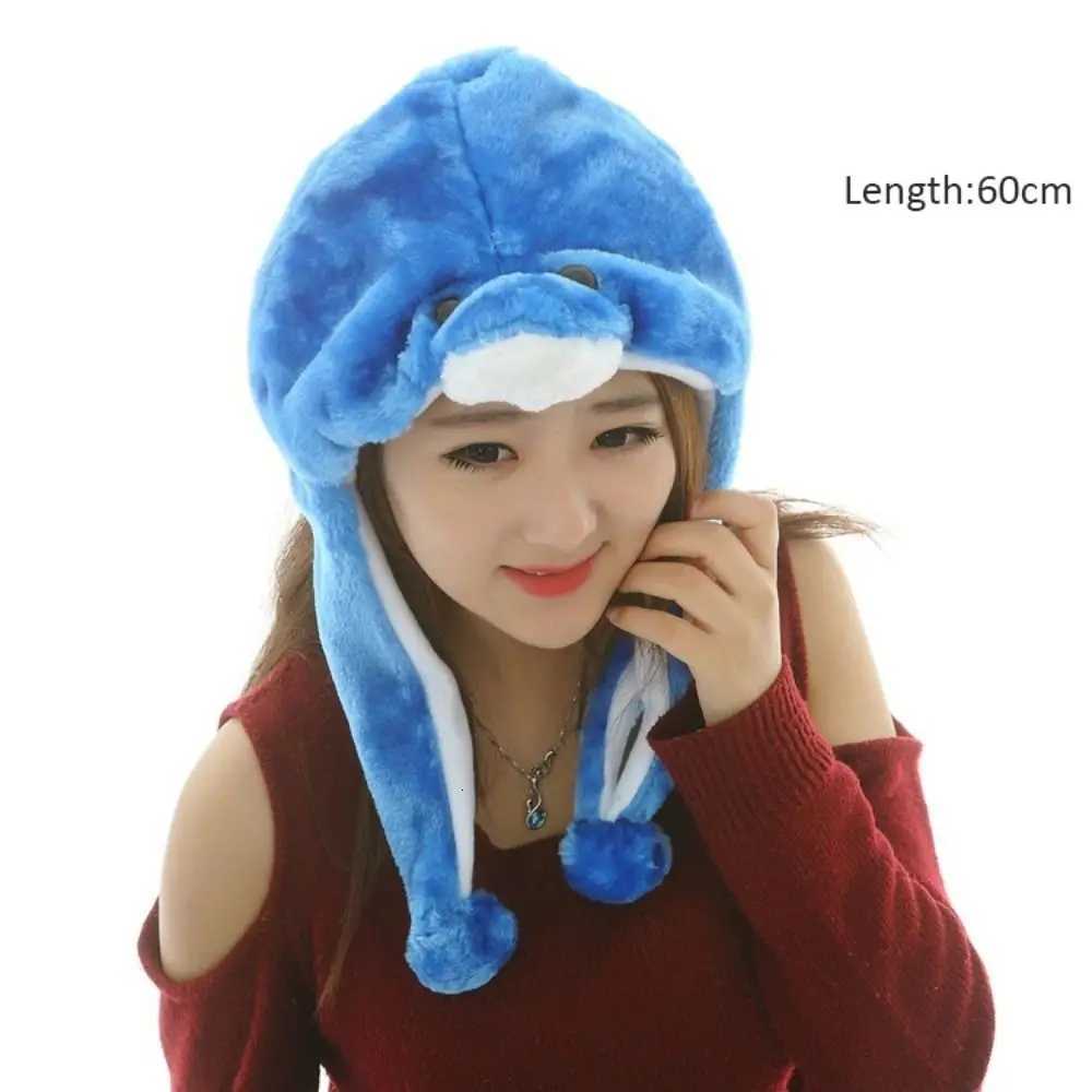 Cartoon Plush Moving Hat Trapper Hat Movab Ears Aiag Neck Warmer Funny Toys Hat gear Cosplay PartyW251023