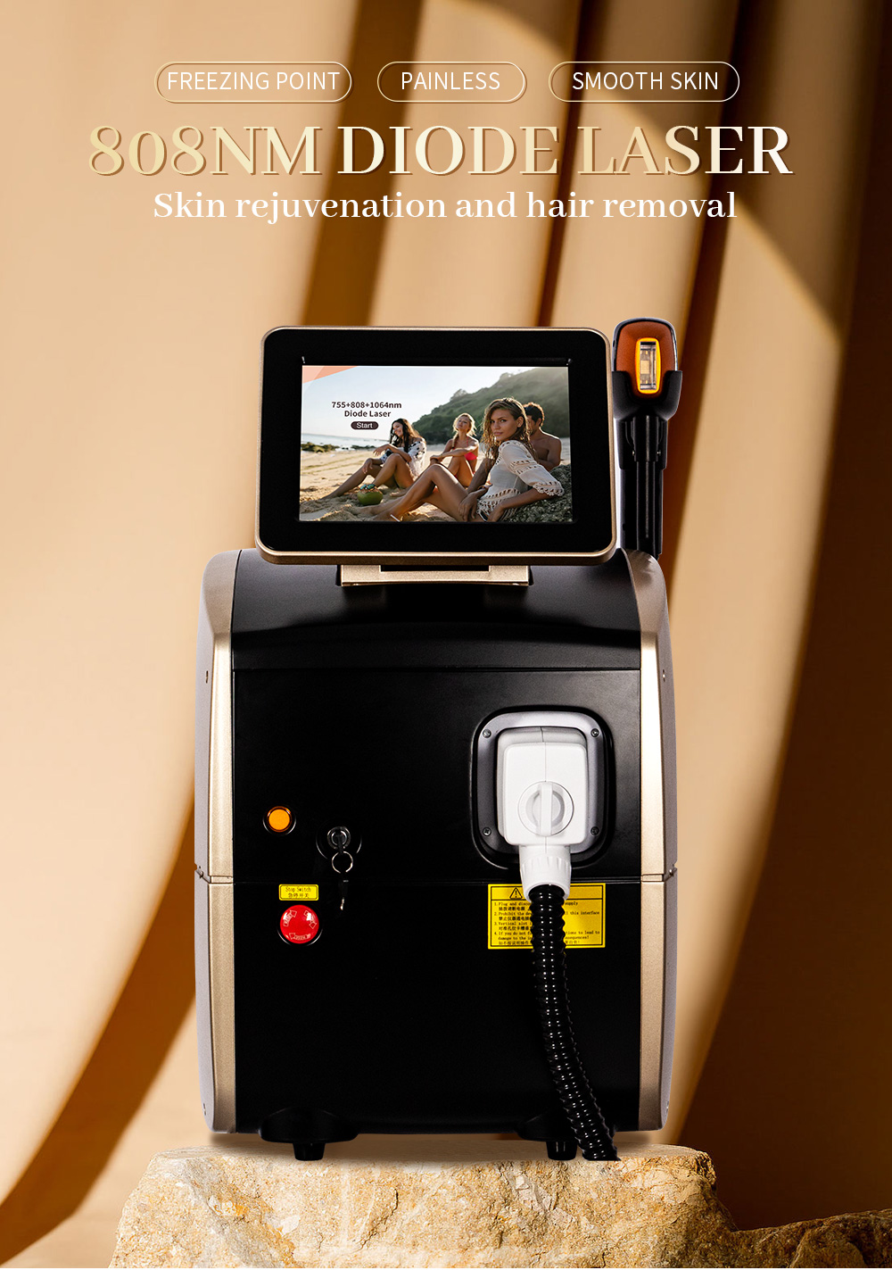 808nm Diode Laser Hair Removal Machine Alexandrit Permanent Painless Physical Underarm Body Care Depilation Equipment