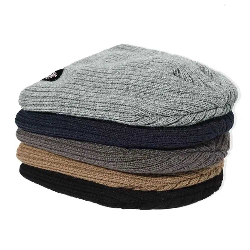 Autumn and winter mens and wens velvet plover knitted hat loose outdoor warm ear protection thick woon hatW251023