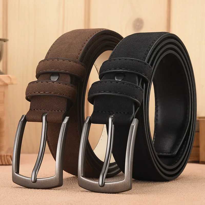 MenS Suede Belt Retro Trend Alloy Buckle MenS Belt Large Size Genuine HighEnd Belt Gift For Boyfriend And DadXJ251023