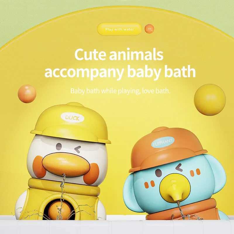 Bath Bathtub Toys for Toddlers 1 2 3 Years Old with Rotatable WaterwheelBathroom Water Scoop Fun Bath Toys for Toddlers J251023