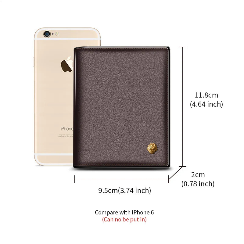 LAORENTOU Men Genuine Leather Wallet Small Card Holder Wallet Gift for Husband Boyfriend251023