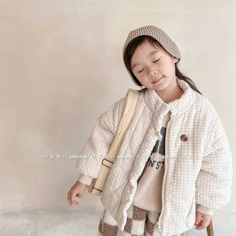 Girls Coat 2023 Children Winter Children Winter Korean Style with Cashmere Padded Jacket Girls Winter Coat Down Padded Jacket Y251023