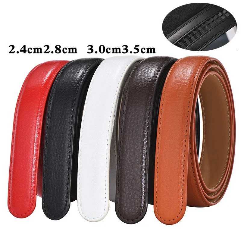 Men Women 24 28 30 35 cm Wide Belt No Buckle for Automatic Buckle High Quality PU Leather Belts Body Straps without BuckleXJ251023